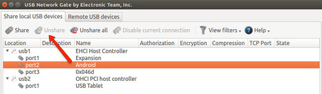 Unshare USB device