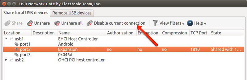 Disable current connection