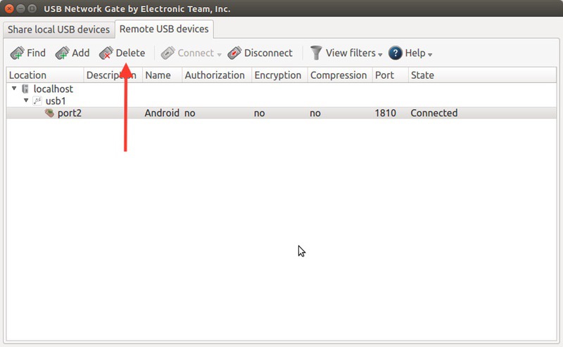 remote USB device on Linux
